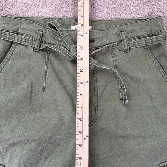 Jessica Simpson Cargo Pants Womens 30 Green Y2K Wide Leg Grunge Utility Workwear - Picture 8 of 10